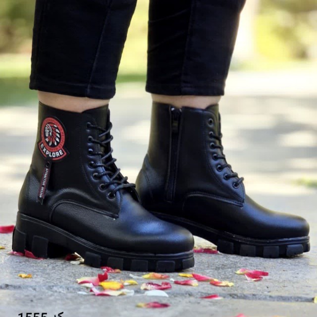 تخفیف  فوق العاده نیم بوت زنانه پاییزه  زنانه دخترانه مدل explore زیبا و خواستنی  رنگ مشکی  باارسال رایگان کد 1555