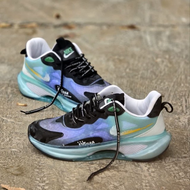 حراج این هفتمون  کفش اسپرت  مردانه  پسرانه  مدل نایک زیره کپسولی  راحت و شیک رنگ مشکی یاسی سبز  با ارسال رایگان