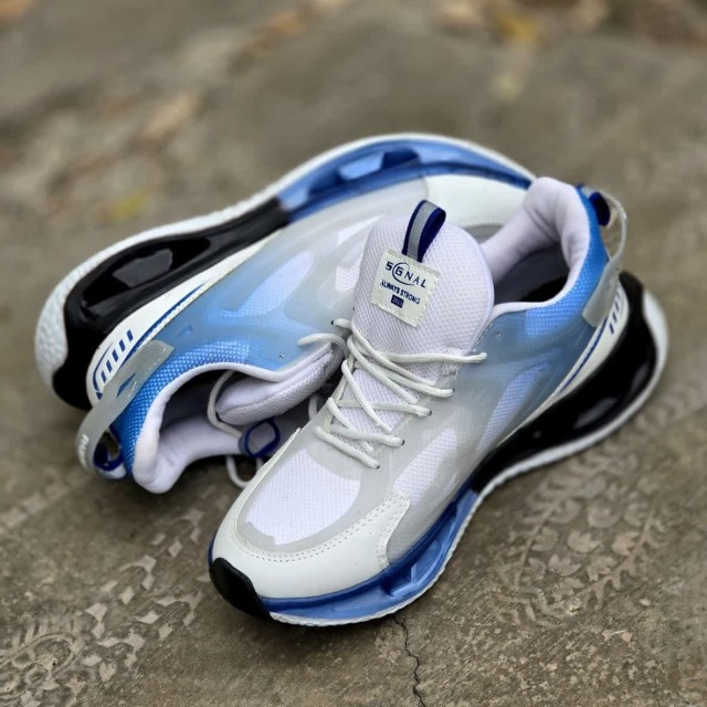 فروش ویژه این هفته کفش اسپرت  مردانه پسرانه  مدل نایک زیره کپسولی  شیک و پرطرفدار رنگ سفید ابی مشکی  با ارسال رایگان