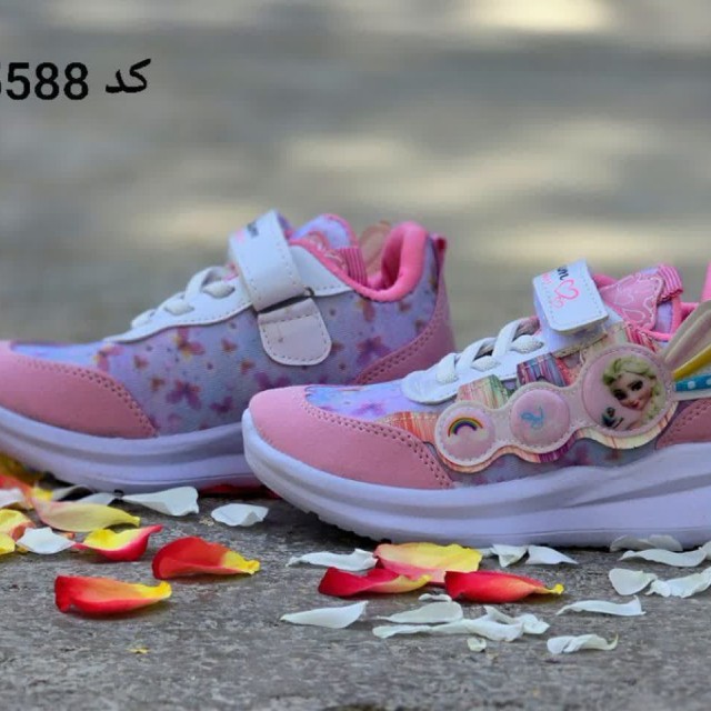 حراج فوق العاده کفش اسپرت بچگانه مدل ارتام جذاب و پرفروش رنگ سفیدصورتی باارسال رایگان کد5588
