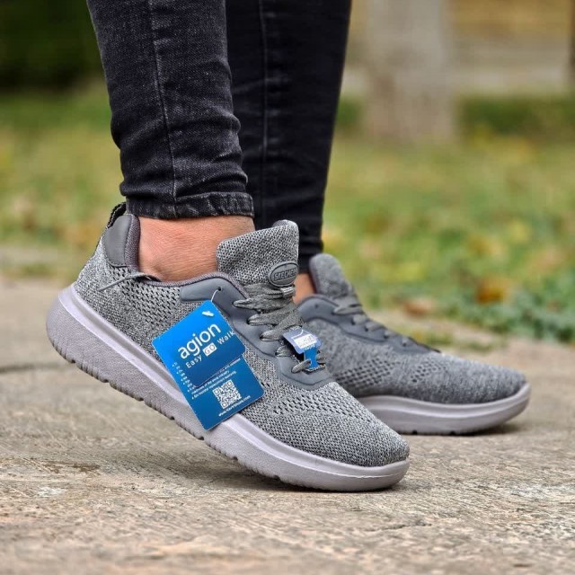 فروش ویژه و جذاب  کفش کتونی اسپرت مردانه  پسرانه مدل اسکیچرز مخصوص پیاده روی رنگ طوسی با ارسال رایگان