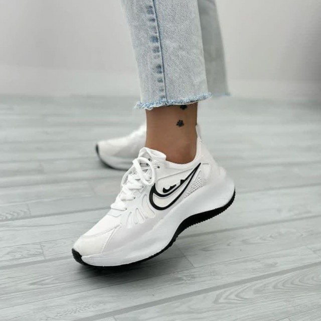 فروش فوق العاده کفش کتونی اسپرت زنانه دخترانه مدل نایک جدید . جذاب و پرفروش رنگ سفیدمشکی با ارسال رایگان