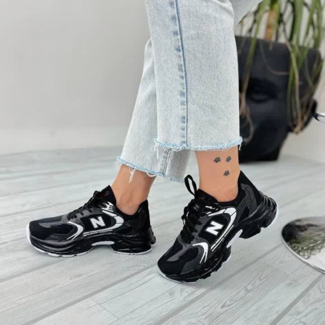 فروش جذاب این هفتمون کفش کتونی اسپرت زنانه دخترانه مدل نیوبالانس  باکیفیت و دوام بالا رنگ مشکی طوسی سفید با ارسال رایگان