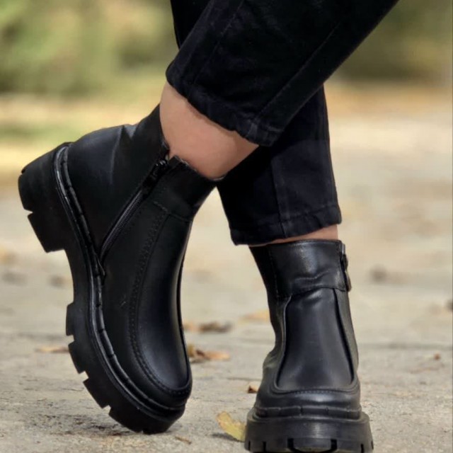 فروش ویژه کفش نیم بوت زنانه دخترانه مدل مونا جذاب و دلبر  رنگ مشکی  باارسال رایگان