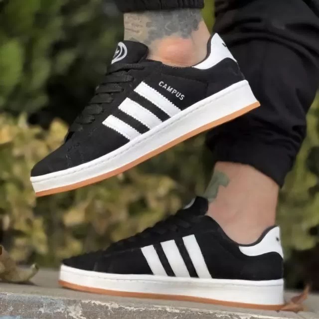 فروش خاص کفش  اسپرت ونس مردانه پسرانه مدل کامپوس campus پرطرفدار رنگ مشکی سفید باارسال رایگان