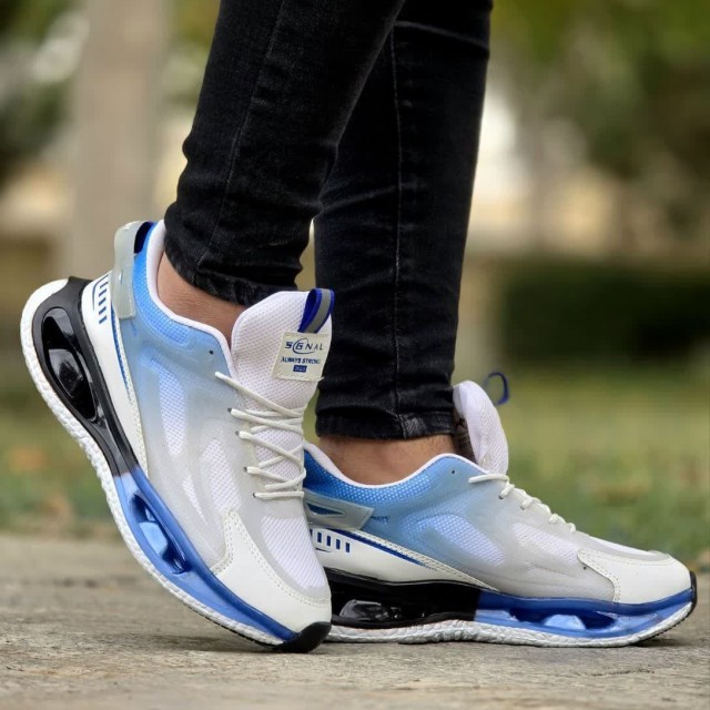 حرااااج کفش کتونی اسپرت مردانه پسرانه مدل نایک زیره کپسولی پرفروش و پرطرفدار رنگ سفید ابی مشکی باارسال رایگان