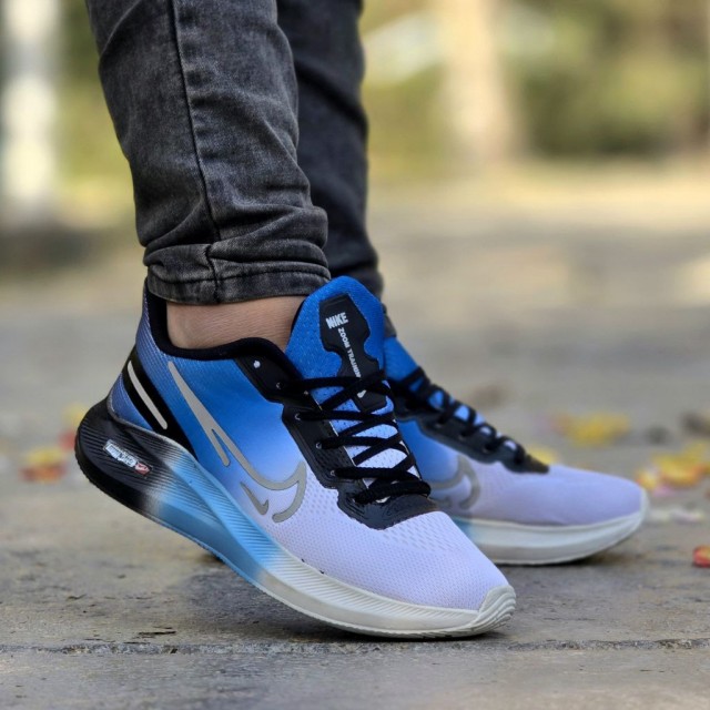 حراج کفش کتونی اسپرت زنانه و دخترانه مدل نایک رنگ سفید آبی فوق العاده زیبا و شیک مناسب برای افراد خاص با ارسال رایگان