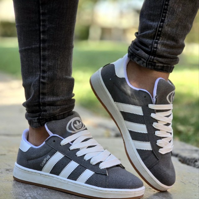 حراج کفش کتونی ونس مردانه و پسرانه مدل کامپوس رنگ طوسی  تیره یه کار فوق العاااااااااااده جذاب با ارسال رایگان