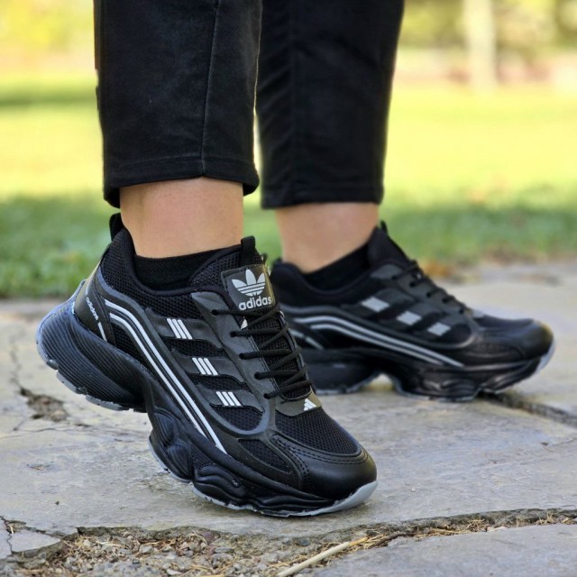 حراج واقعی کفش کتونی اسپرت زنانه و دخترانه مدل ادیداس رنگ مشکی یه کار خاص و زیره طبی  با ارسال رایگان