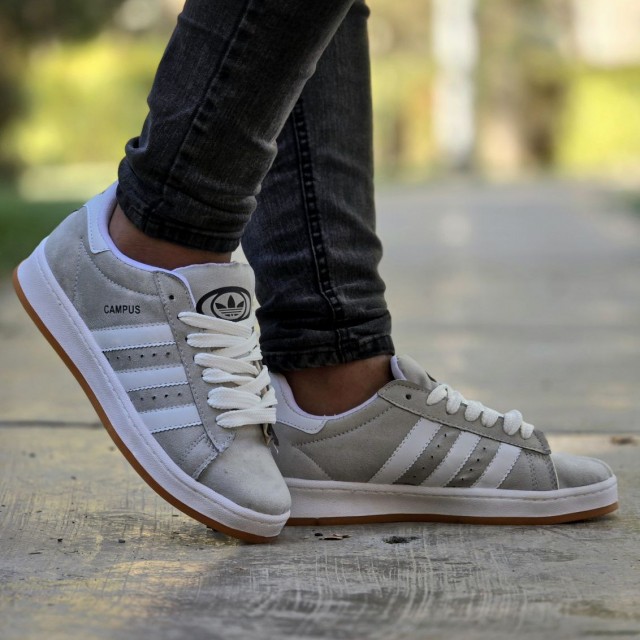 فروش جذاب کفش ونس مردانه پسرانه مدل campus به روز و خاص رنگ طوسی روشن باارسال رایگان