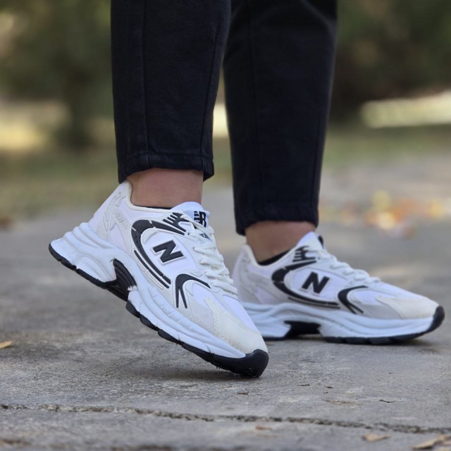 تخفیف ویژه کفش کتونی اسپرت زنانه دخترانه مدل نیوبالانس سبک و مقاوم رنگ سفید مشکی با ارسال رایگان