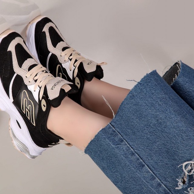 حراااااجیییی کفش کتونی اسپرت زنانه دخترانه مدل  بالنسیاگا با دوام رنگ مشکی کرم باارسال رایگان