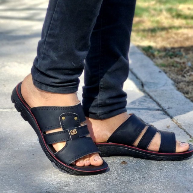 حراج عالی دمپایی صندل  مردانه طبی جدید و خاص  رنگ  مشکی باارسال رایگان