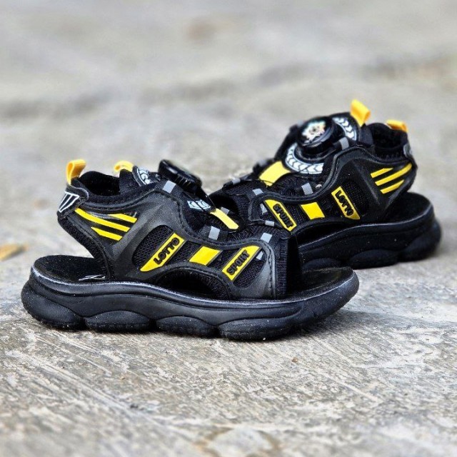 حراج عالی صندل پمپی بچگانه سبک و راحت رنگ مشکی زرد  با ارسال رایگان