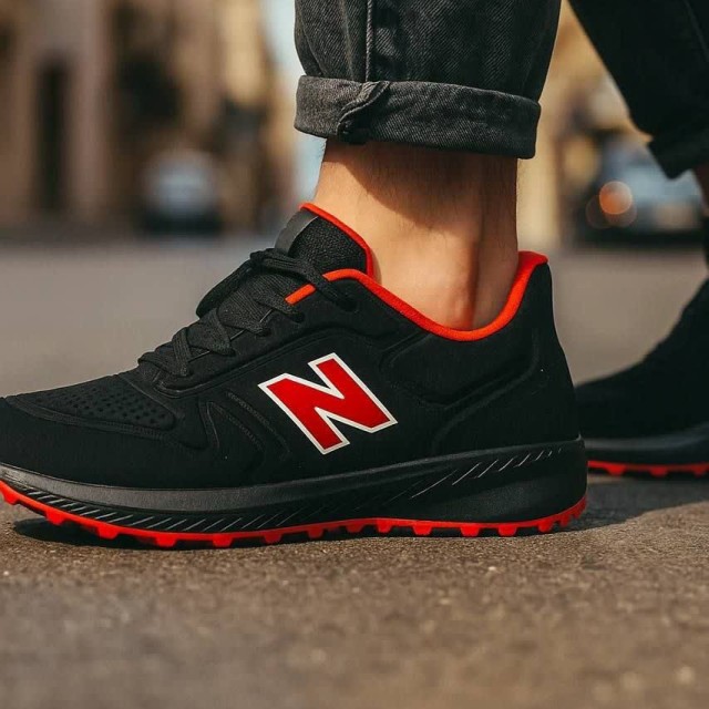 تخفیف جذاااب کفش کتونی اسپرت مردانه و پسرانه مدل  نیوبالانس خاص و به روز رنگ مشکی قرمز  با ارسال رایگان