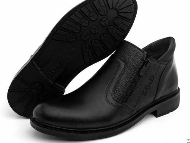 افر ویژه کفش نیم بوت مردانه چرمی بادوام رنگ مشکی با ارسال رایگان