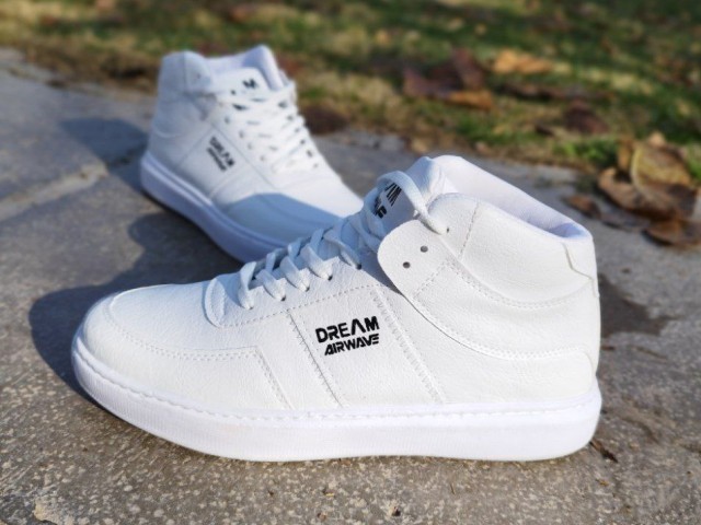 کفش نیم بوت مردانه اسپرت مدل درام ایر وی سفید زیره طبی دوردوخت