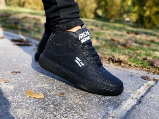 کفش نیم بوت مردانه اسپرت مدل درام ایر وی مشکی تمام زیره طبی دوردوخت