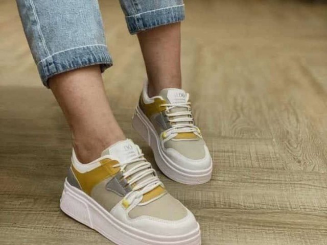 کفش ونس  کتونی اسپرت زنانه دخترانه زنانه مدل الدو سفید شیککک