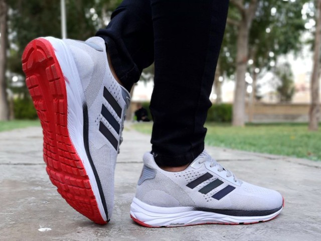 کفش اسپرت مردانه فوق العاده شیک و راحت مدل اسپیسر طبی صدرصد طوسی روشن