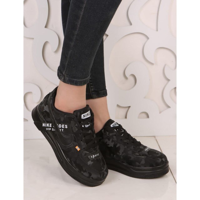 کفش ونس  کتونی اسپرت زنانه دخترانه زنانه مشکی پتینه شیککک