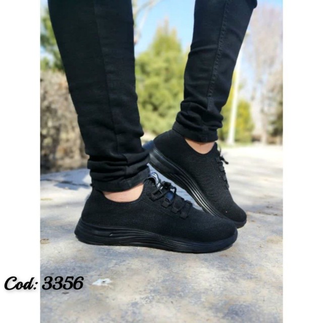 حراج این هفته کفش اسپرت مخصوص پیاده روی مردانه قابل شستشو زیره طبی  مدل جورابی اسچیکرز رنگ مشکی