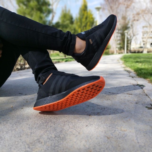 تخفیف این هفته کفش کتونی  اسپرت مردانه اینیکی نایک  راحت زیره پیو رویه فابیلاک مشکی 3367