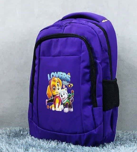 کوله مدارس دخترانه فوق‌العاده جذاب زیبا و جادار با کیفیت فوق العاده بالا  چاپ فوق‌العاده با کیفیت بنفش تودلبرو  در دو طرح مختلف پشت طبی ارسال رایگان