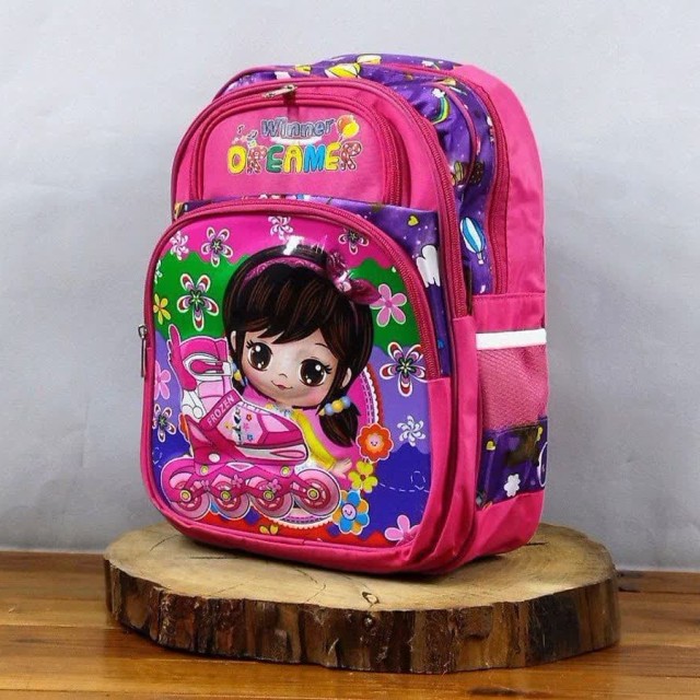 کوله مدارس دخترانه فوق‌العاده جذاب یه مدل خاص عروسکی جذابمون صورتی بنفش ارسال رایگان