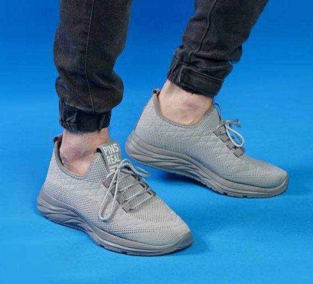 کفش اسپرت راحتی جورابی مردانه پسرانه با کیفیت بالا پاخور شیک طوسی با ارسال رایگان 3621