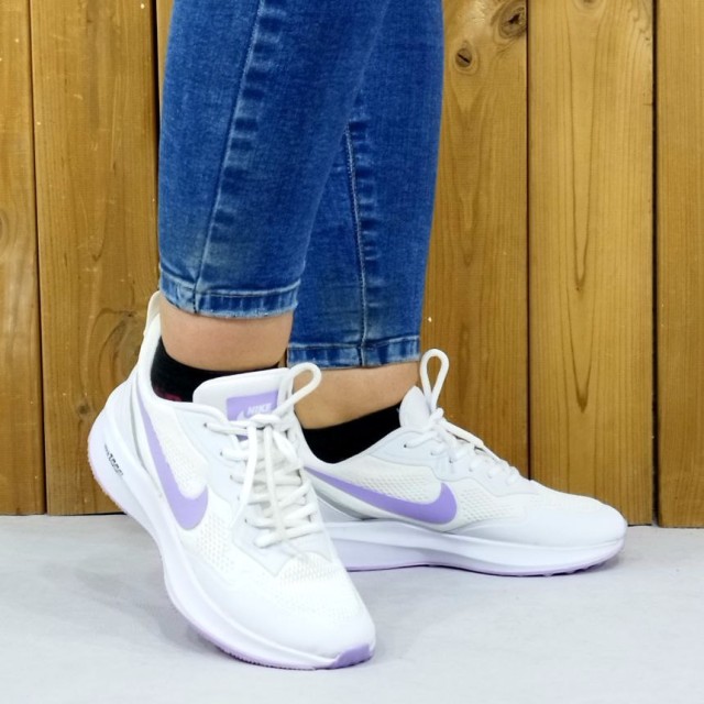 فروش  ویژه کفش اسپرت زنانه راحت مدل نایک اسپیسر صدرصد  طبی رنگ سفید بنفش 4565