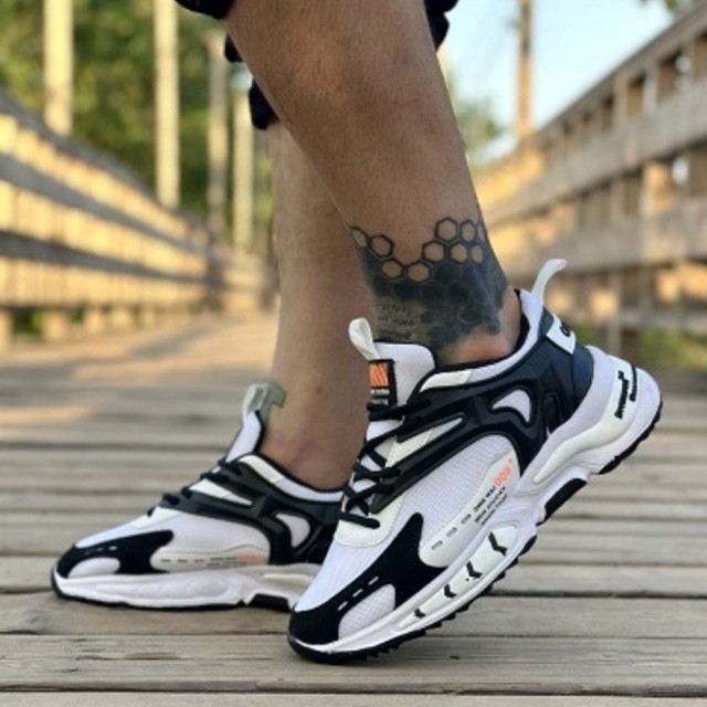 کفش کتونی اسپرت A700 مدل +008 مردانه و پسرانه شیک و جدید سفید مشکی با ارسال رایگان 3641