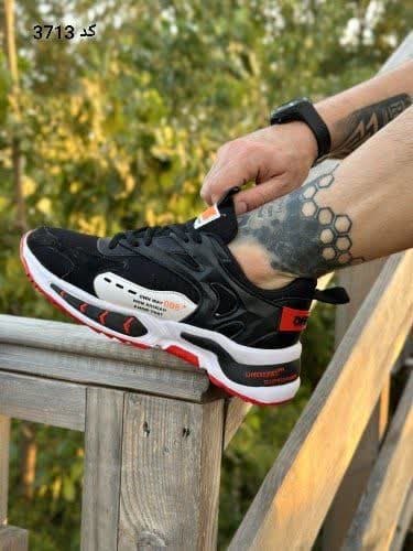 کفش کتونی اسپرت مدل +008 مردانه و پسرانه شیک و با دوام  مشکی قرمز جذاب با ارسال رایگان  3713