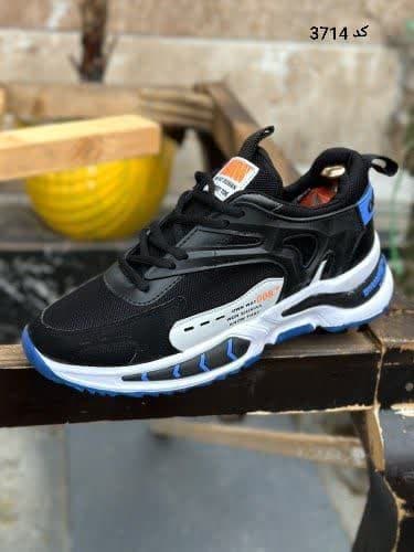 کفش کتونی اسپرت مدل +008 مردانه و پسرانه بی رقیب و شیک مشکی آبی جدید با ارسال رایگان  3714