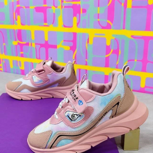 کفش  اسپرت بچگانه خوشگلترین مدل پاپیونی شیک رنگ گلبهی خوش پا با ارسال رایگان  5318