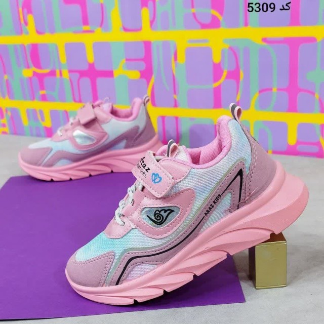 کفش  اسپرت بچگانه خوشگلترین مدل پاپیونی شیک رنگ صورتی ناز و جذاب با ارسال رایگان  5309