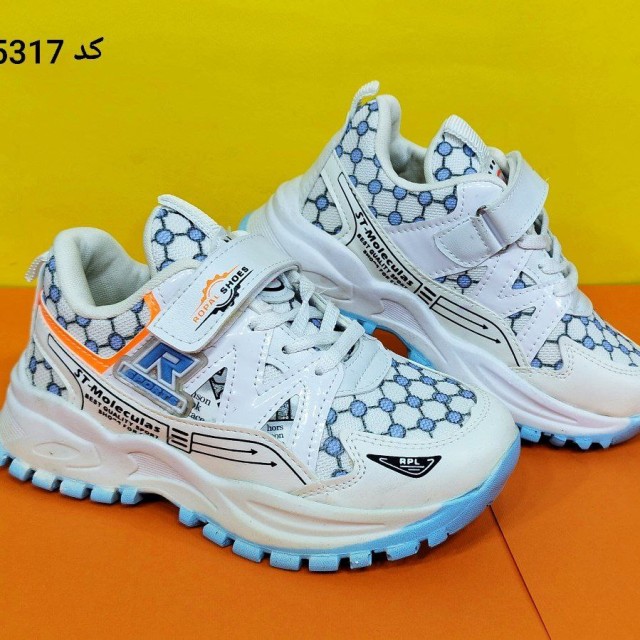 کفش کتونی اسپرت بچگانه مدل سورن در رنگبندی جذاب و متنوع سفید ابی 5317