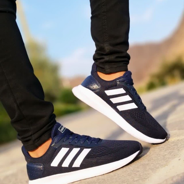 حراج باورنکردنی کفش اسپرت مردانه و پسرانه مدل اسپیسر جذاب و خنک سورمه ای سفید با ارسال رایگان