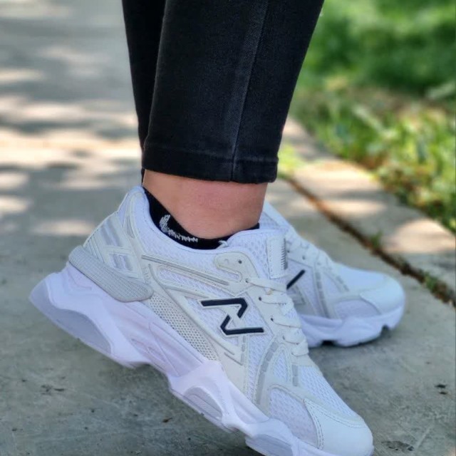 کفش کتونی اسپرت زنانه دخترانه مدل نیوبالانس جذاب و تودل بروسفید مشکی ارسال رایگان