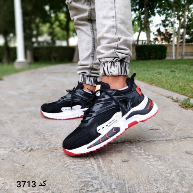 کفش کتونی اسپرت مدل +008 مردانه و پسرانه منحصر به فرد مشکی قرمز  با ارسال رایگان  کد 3713