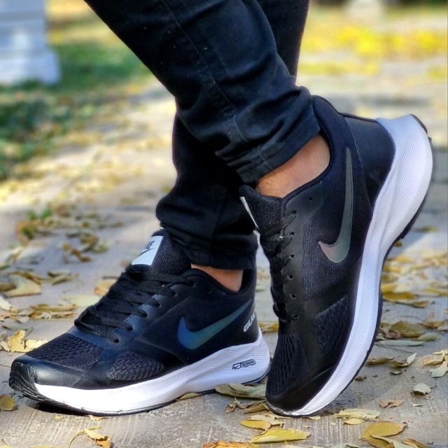 حراج باورنکردنی کفش کتونی اسپرت مدل نایک اسپیسر مردانه پسرانه زیره طبی  رنگ مشکی زیره سفید جدید و مدرن  با ارسال رایگان