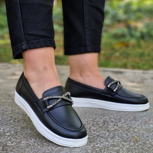 فروش ویژه کفش کالج زنانه و دخترانه زیره اربولینگ رنگ مشکی زیره سفید فوق العاده زیبا باارسال رایگان کد 1704