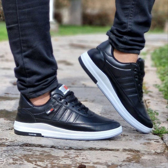 فروش خاص کفش کتونی اسپرت ونس مدل تامی ست مردانه  زنانه  مخصوص شیک پسندها مشکی زیره سفید با ارسال رایگان4691