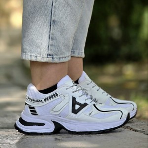 حراج فوق العاده کفش کتونی اسپرت زنانه دخترانه مدل بالنسیاگا (مدل A̶ برعکس) پرطرفدار و خوش پا رنگ کرم سبز با ارسال رایگان