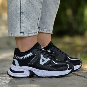 حراج ارزان کفش کتونی اسپرت زنانه دخترانه مدل بالنسیاگا (مدل A̶ برعکس) جذاب و خاص رنگ سفید مشکی با ارسال رایگان