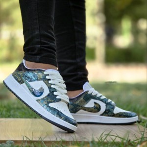 حرااج فوق العاده  عالی کفش کتونی اسپرت نایک دراگون  ست زنانه و مردانه  باکیفیت رنگ سفیدسبز با ارسال رایگان