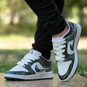 حراج فوق العاده کفش کتونی اسپرت نایک دراگون  ست زنانه و مردانه رنگ سفید ابی با ارسال رایگان