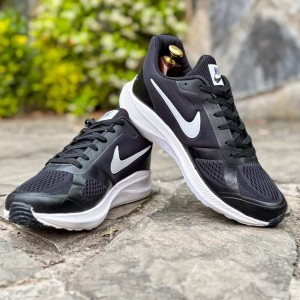 فروش بی نظیر کفش کتونی اسپرت مردانه پسرانه مدل نایک اسپیسر خاص و شیک رنگ مشکی زیره سفید با ارسال رایگان