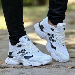 تخفیف فوق العاده  کفش کتونی اسپرت مردانه و پسرانه مدل  نیوبالانس 9060  بی مانند و خاص رنگ سفید مشکی با ارسال رایگان