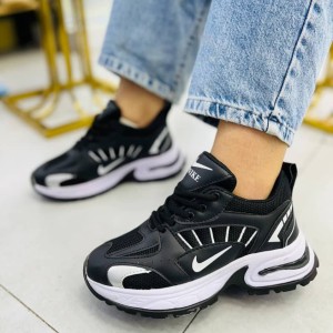 تخفیف رویایی کفش کتونی اسپرت زنانه دخترانه مدل نایک  جدید و زیبا رنگ  مشکی سفید  با ارسال رایگان